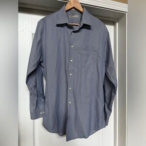 Nordstrom Men’s Blue and White Stripped Dress shirt / button down